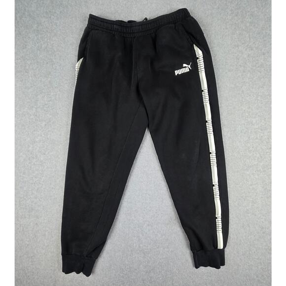 Puma Mens XL Black Sweatpants with Drawstring and Pockets - Picture 1 of 11